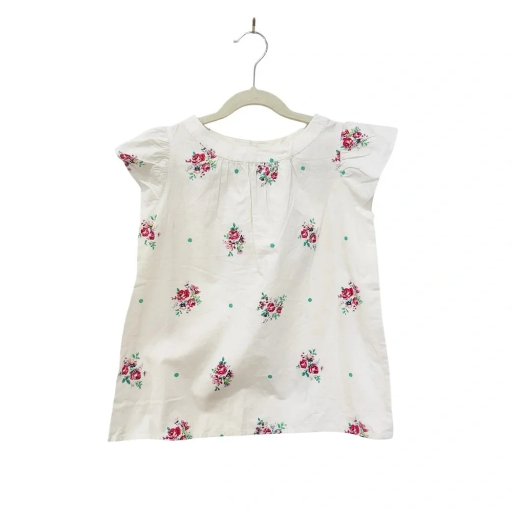 Bonpoint little girls Floral White Blouse NEW_2